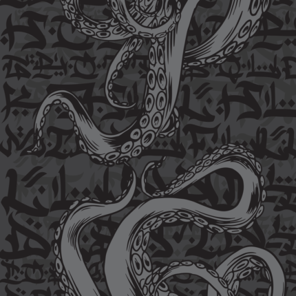 Bandana Octopus Black grafica