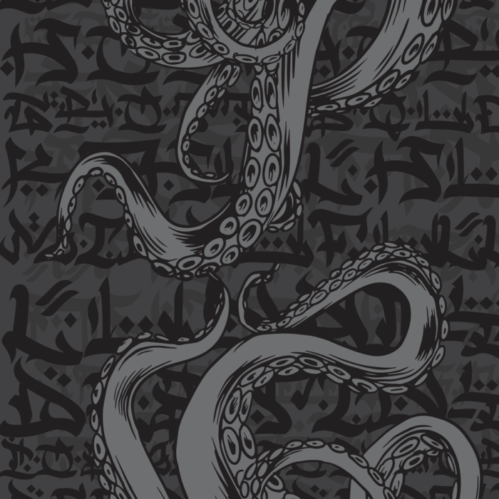 Bandana Octopus Black grafica