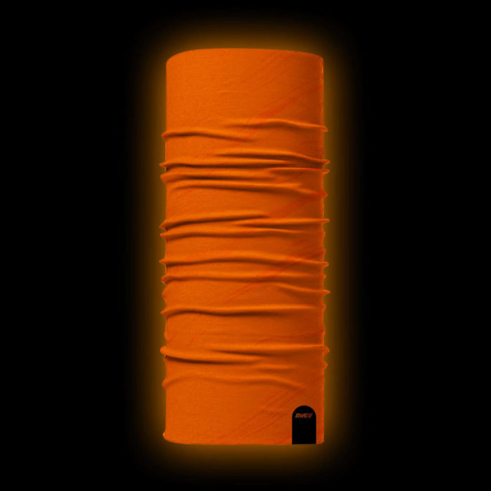 bandana colore fluo arancione tinta unita fondo nero Bandana Fluo Arancione Marvin