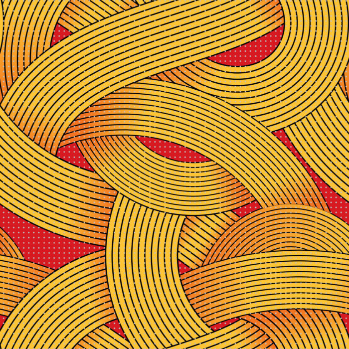 bandana tubolare fantasia giallo arancione dettaglio Bandana Diego Pixel®